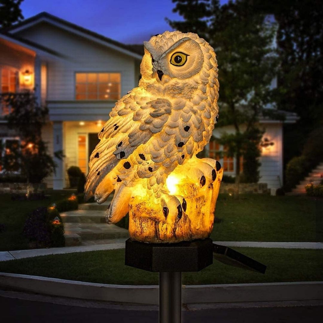 OwlLux™ Solar LED Tuinlamp - Decoratieve Buitenlamp met Uilontwerp