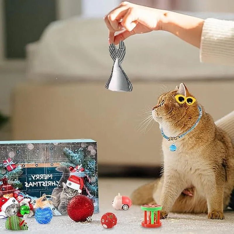 Adventskalender voor Katten - 24 Dagen Kerstverrassingen met Speeltjes voor Huisdieren