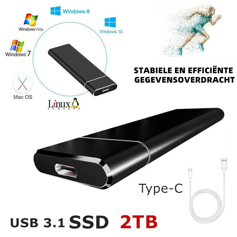 TurboDrive™ – Externe Harde Schijf met Ultra Hoge Snelheid – 520MB/s Lezen & Schrijven