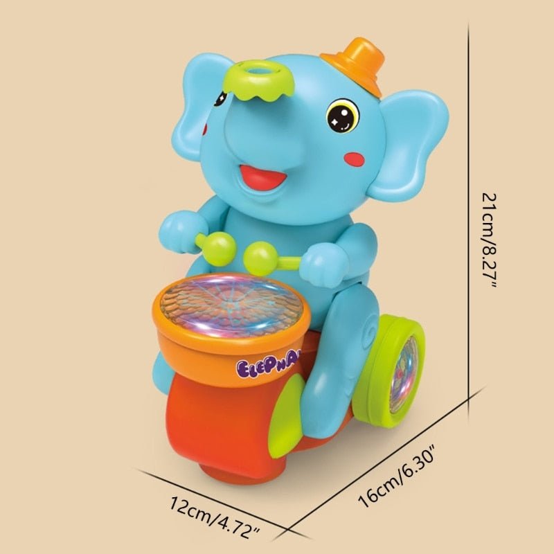 TrombaPals™ – Educatieve Olifant Trommel voor Baby’s – Muziekplezier en Leren