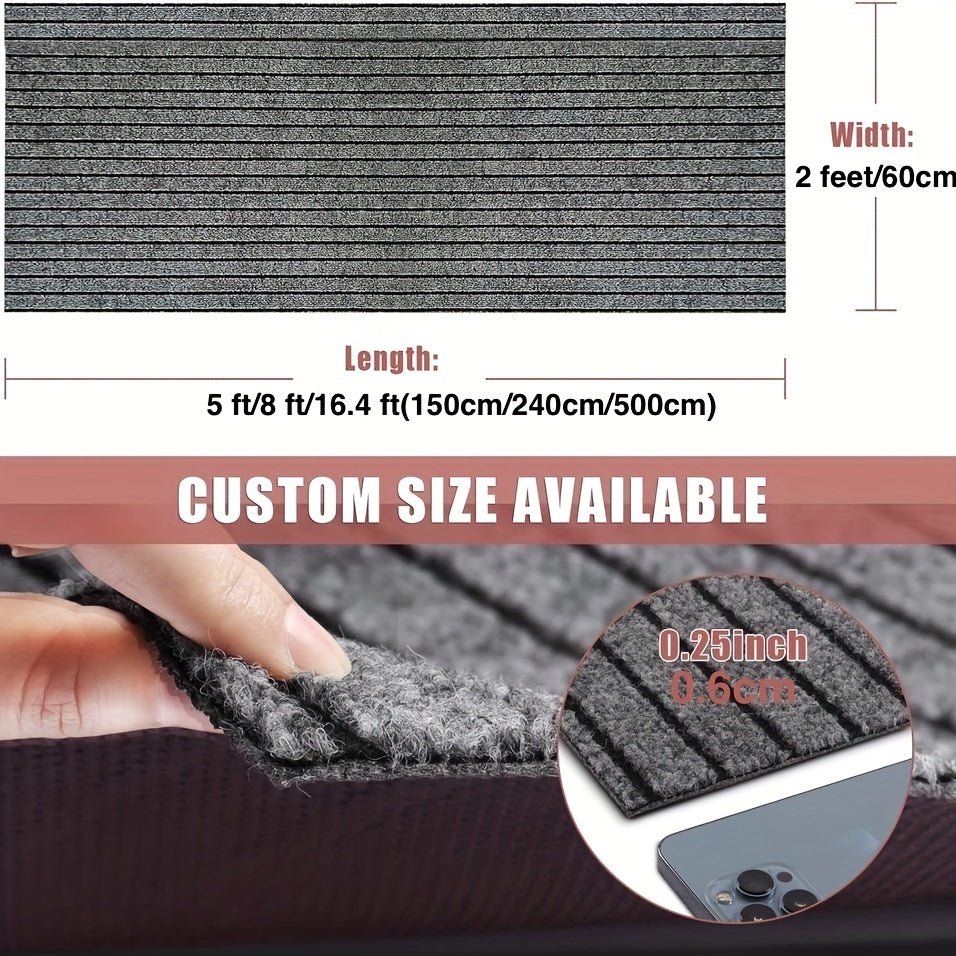 Anti-slip Loper Tapijt met Rubberen Onderkant – Perfect voor Hal, Wasruimte & Balkon – Duurzame Mat voor Binnen & Buiten