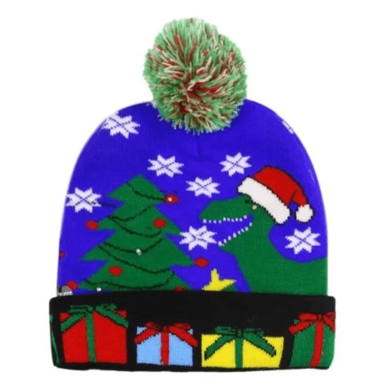 Gebreide Kerstmis Muts - Beanie met LED Lichtjes