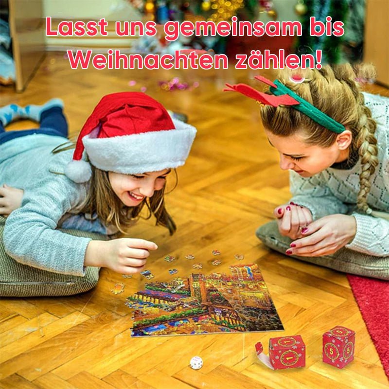 PuzzleJoy™ Adventskalender 2024 – Puzzelen tot Kerstmis met 1008 Stukjes