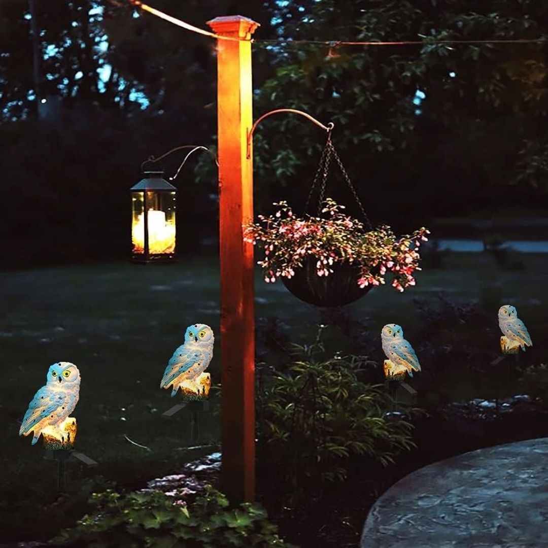 OwlLux™ Solar LED Tuinlamp - Decoratieve Buitenlamp met Uilontwerp