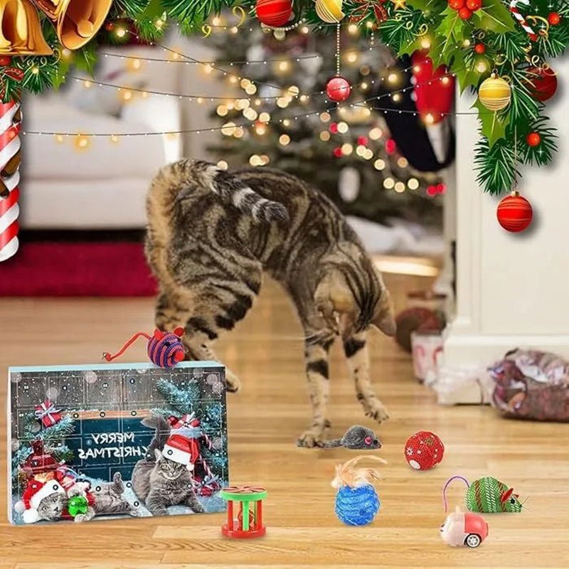 Adventskalender voor Katten - 24 Dagen Kerstverrassingen met Speeltjes voor Huisdieren