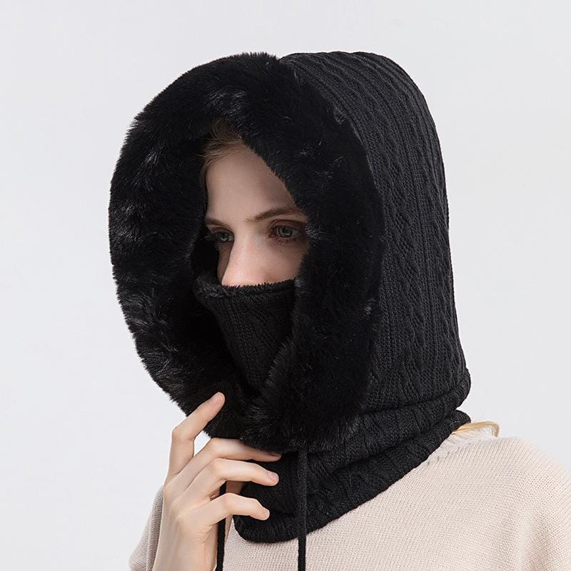 Rizzora™ 3-in-1 Dames Sjaal - Warme Gebreide Sjaal, Muts en Masker voor Winter