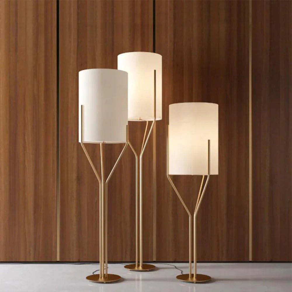 Arborescence Vloerlamp - Minimalistische Stijl met Satijn- of Messingafwerking voor Woonkamer en Slaapkamer