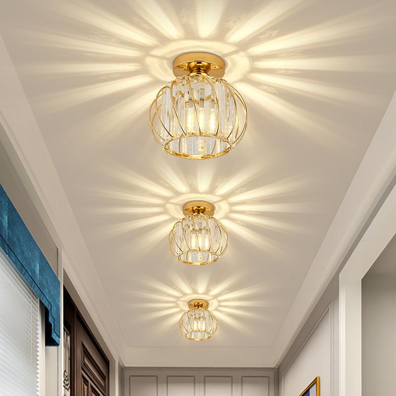 Moderne Zwarte Glazen Plafondlamp - Luxe LED Hall Verlichting voor Hal en Gang