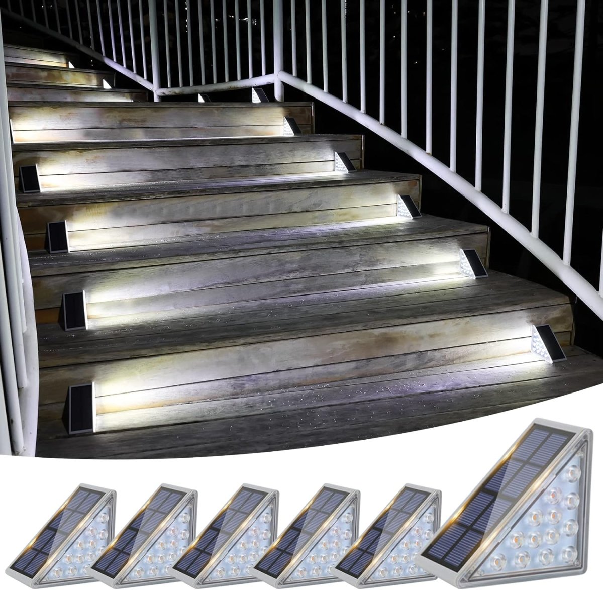 Waterdichte Solar LED Trapverlichting - Buitenverlichting voor Trappen, Paden en Terrassen