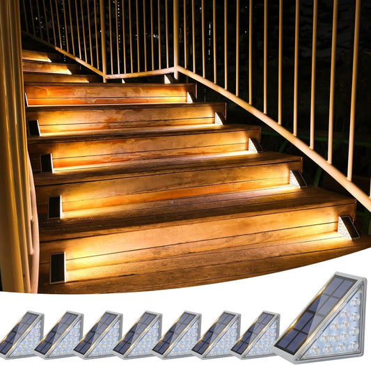 Waterdichte Solar LED Trapverlichting - Buitenverlichting voor Trappen, Paden en Terrassen