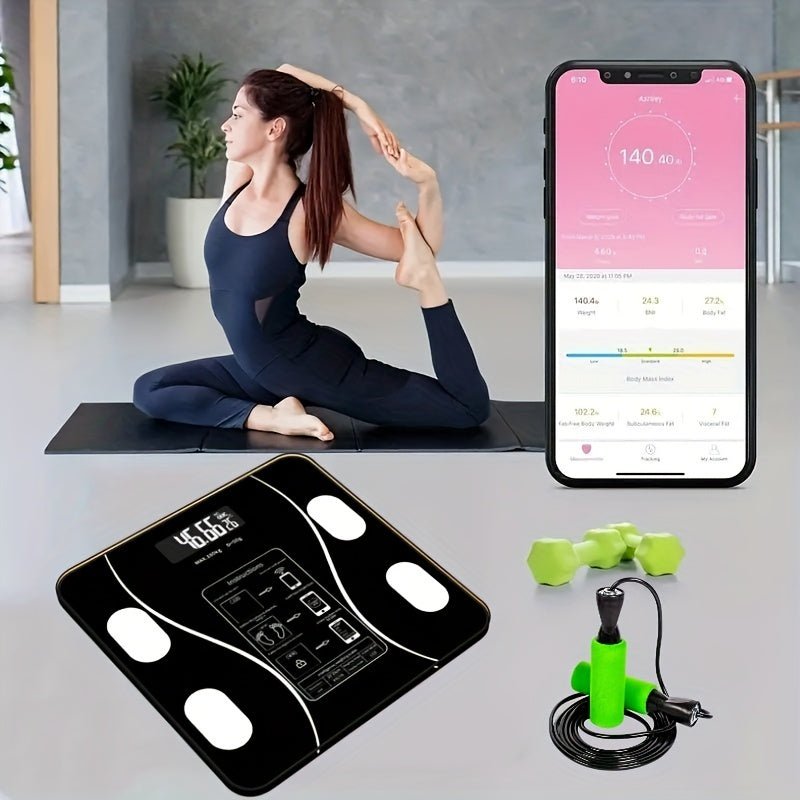 BodyTrack™ Slimme Weegschaal – Digitale Lichaamsvet- en Gewichtsmonitor met App voor Gezondheid en Fitness