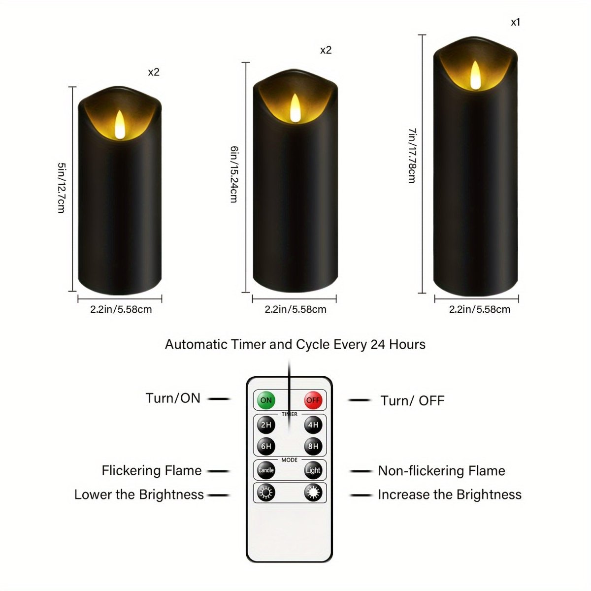 GlowLite™ Vlamloze Kaarsen op Batterij – Dimbare Kaarsen met Afstandsbediening & Timer