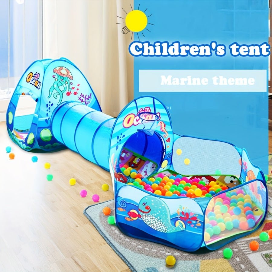 OceanFun™ 3-in-1 Speeltent Set met Ballenbak en Tunnel