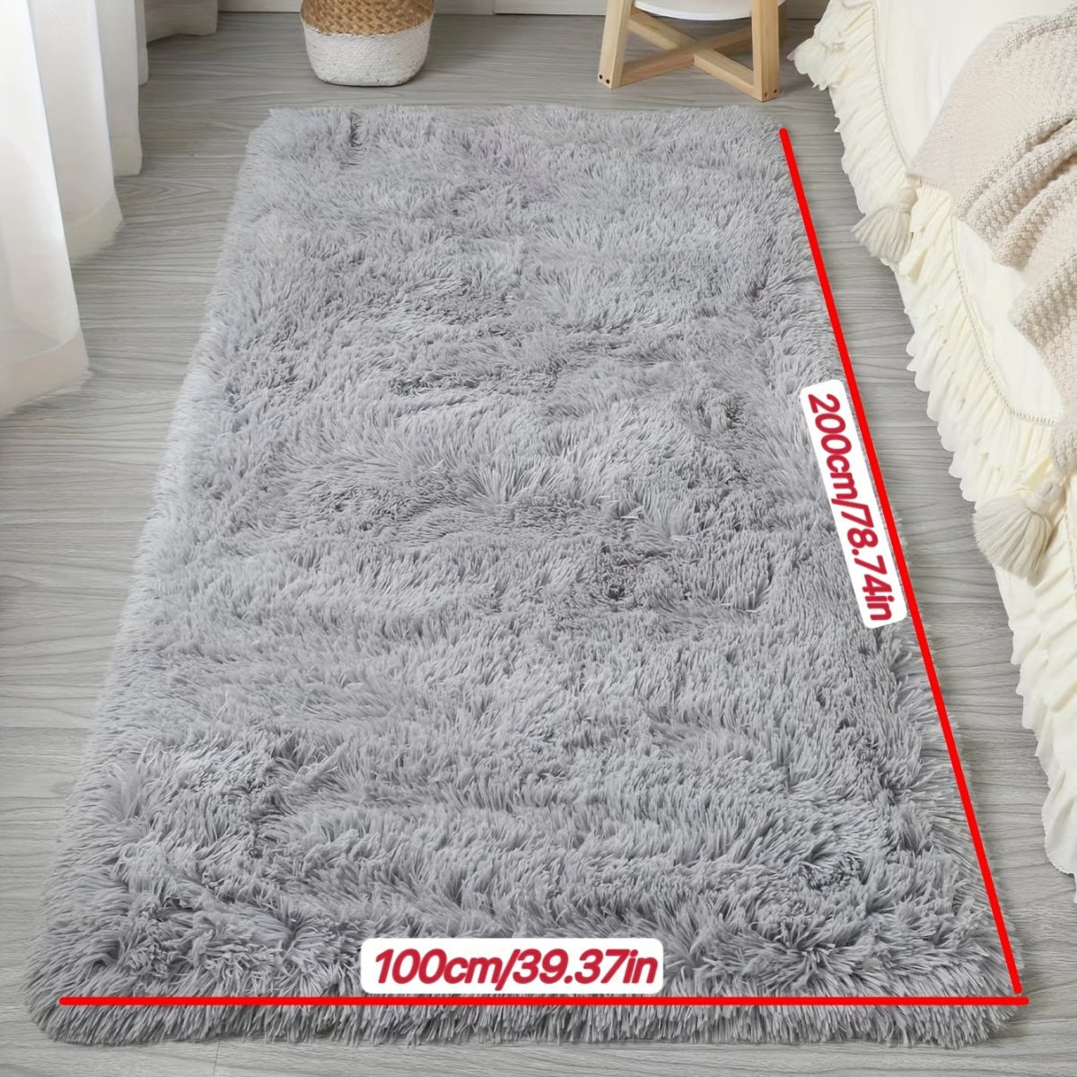 VelvetDream™ Luxe Shaggy Vloerkleed – Zacht & Antislip – Perfect voor Woonkamer & Slaapkamer