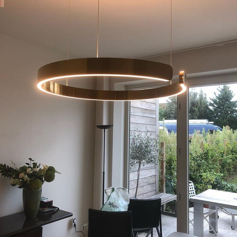 Moderne Cirkel LED Hanglamp - Dimbare Plafondlamp voor Slaapkamer, Eetkamer en Woonkamer