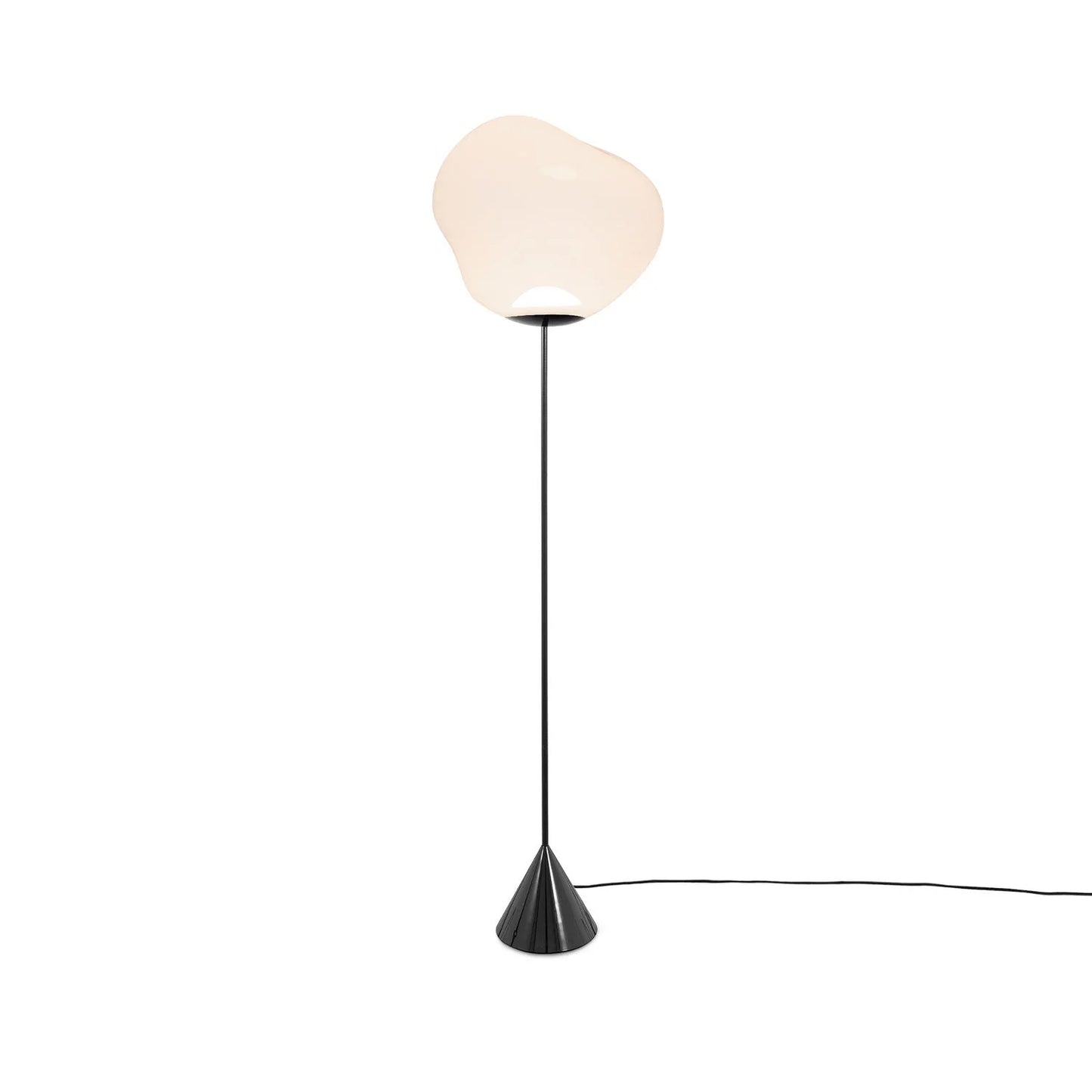 Lava Slim Vloerlamp - Elegante Designlamp met Glasdruppel Details en Messing Frame