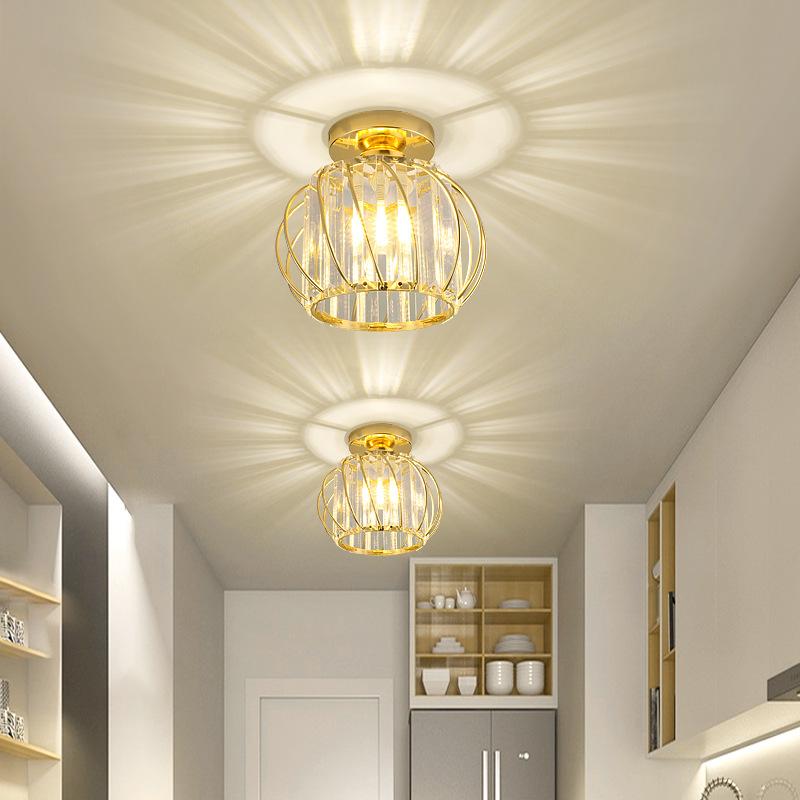 Moderne Zwarte Glazen Plafondlamp - Luxe LED Hall Verlichting voor Hal en Gang