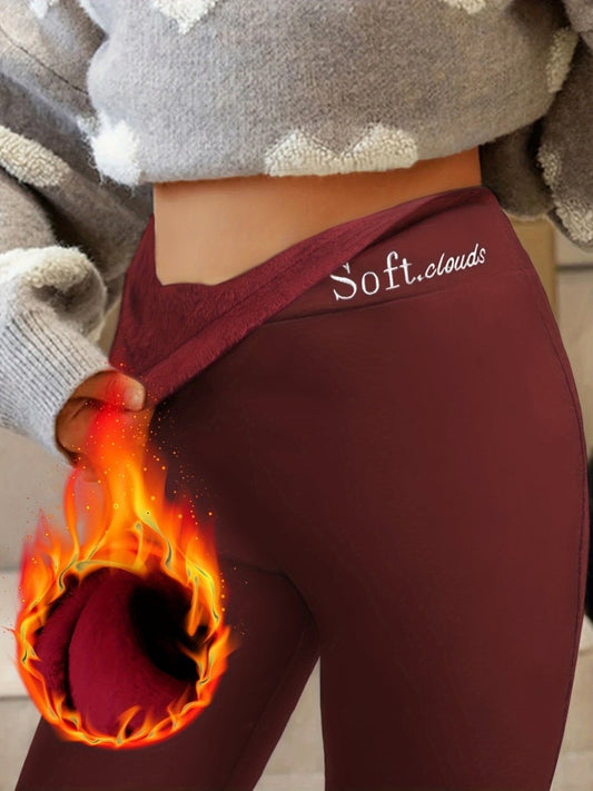 ThermaSoft™ Fleece Gevoerde Leggings – Dames Winter Thermoleggings voor Warmte en Comfort