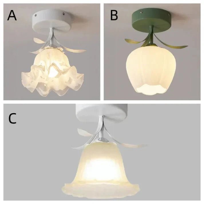 TiffaBloom™ Tiffany Plafondlamp - Vintage Bloemen Design met Glas-in-lood