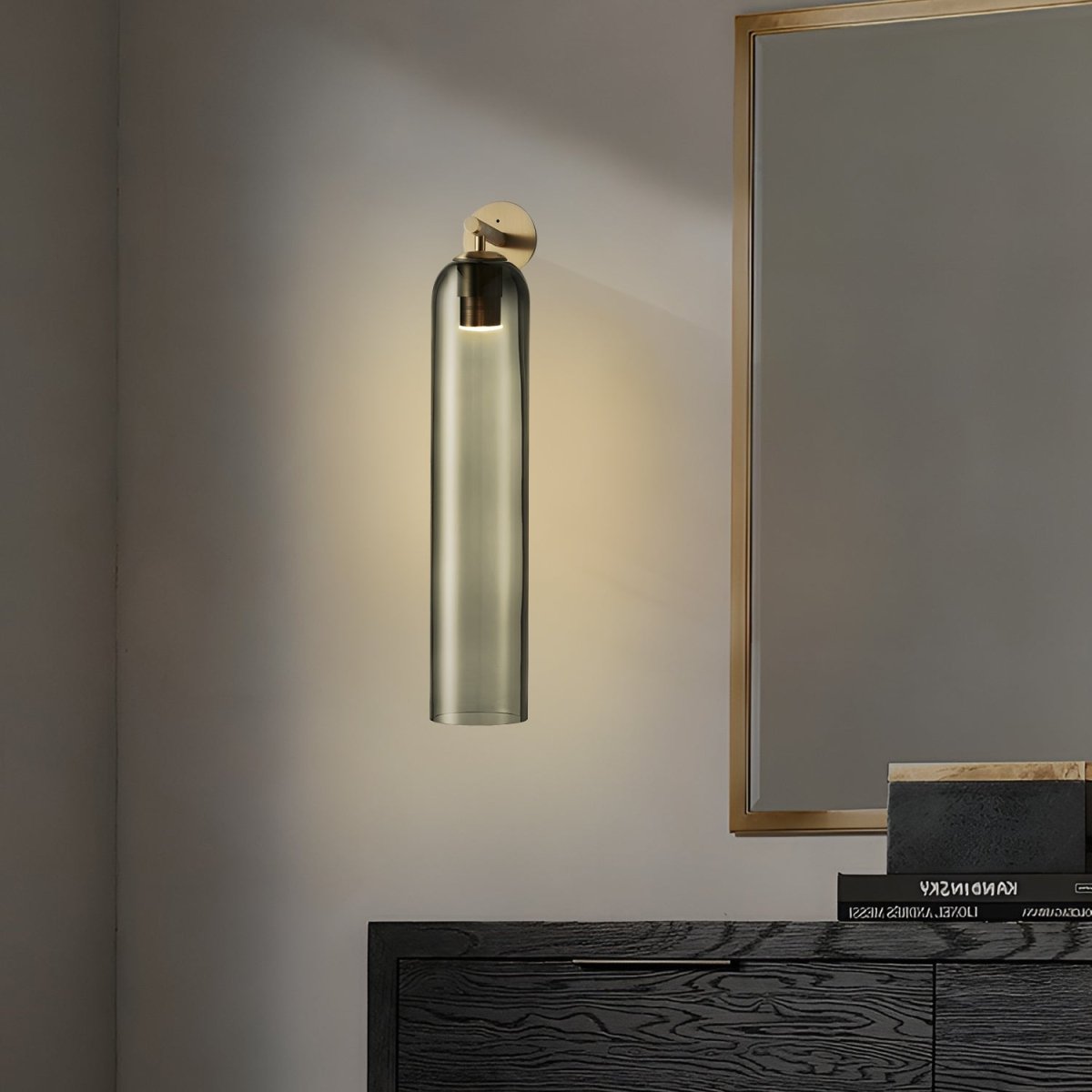 Moderne Wandlamp Glas en Messing - LED Sfeerverlichting voor Woonkamer en Hal