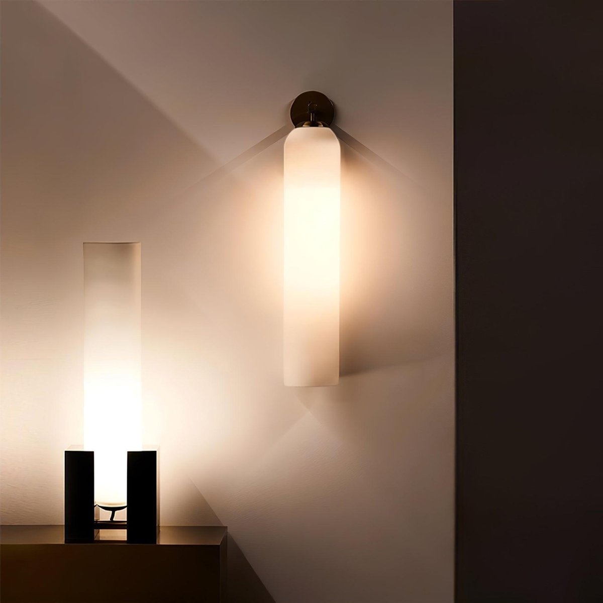 Moderne Wandlamp Glas en Messing - LED Sfeerverlichting voor Woonkamer en Hal