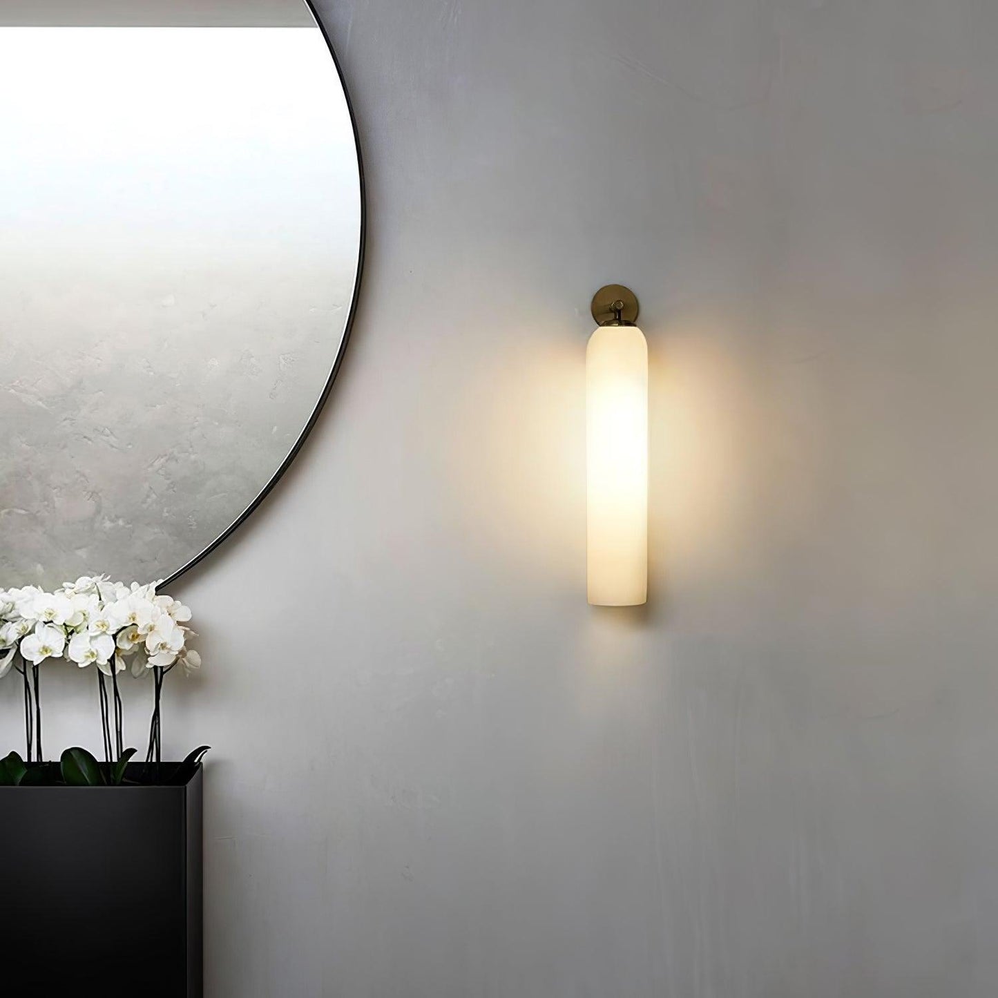 Moderne Wandlamp Glas en Messing - LED Sfeerverlichting voor Woonkamer en Hal