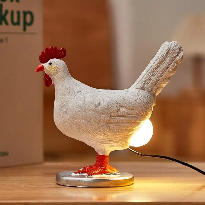 Kippenlamp LED Tafellamp - Grappige Nachtlamp in de Vorm van een Kip