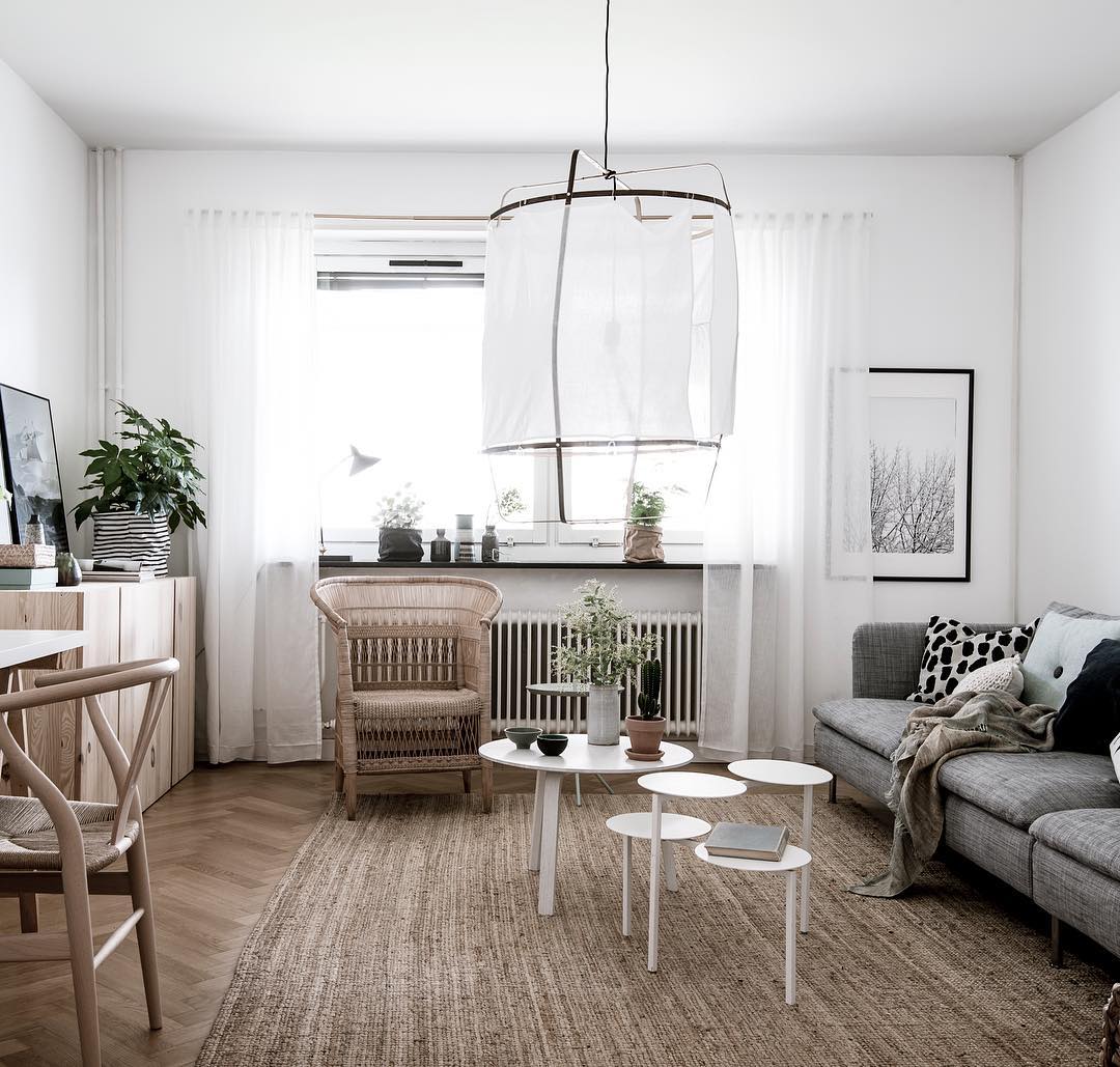 Boho Hanglamp Van Stof En Bamboe - Unieke Sfeerverlichting Voor Woonkamer en Eetkamer