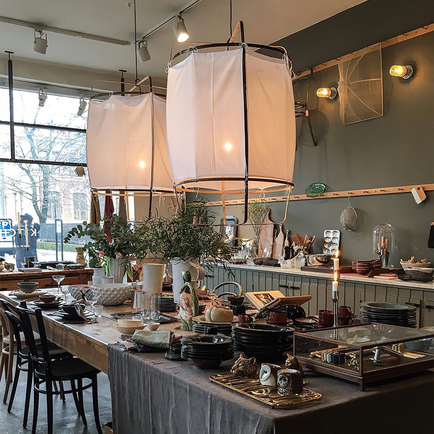 Boho Hanglamp Van Stof En Bamboe - Unieke Sfeerverlichting Voor Woonkamer en Eetkamer