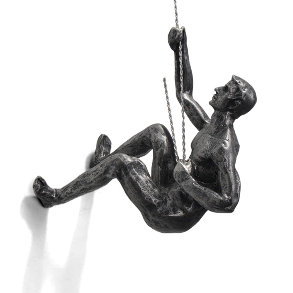 ClimbArt™ Rock Climbing Wanddecoratie | Unieke Klim Sculptuur van Hars en Metaal