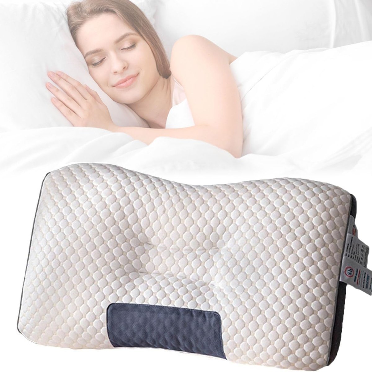 Ergonomisch Kussen met Nekondersteuning | Comfortabel Slaapkussen voor Alle Slaapposities