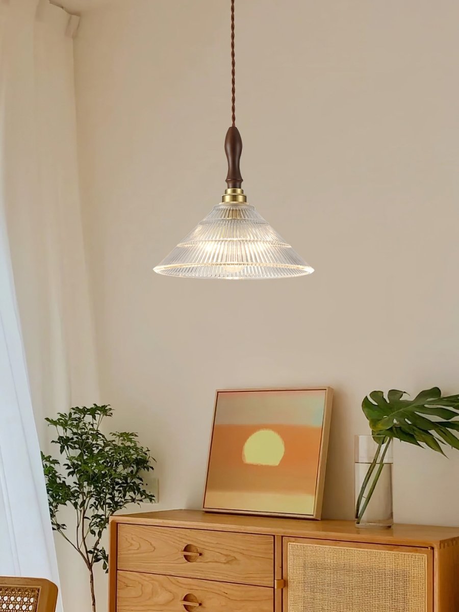 RippleGlass Vintage Hanglamp - Tijdloze Plafondlamp Voor Keuken en Eetkamer