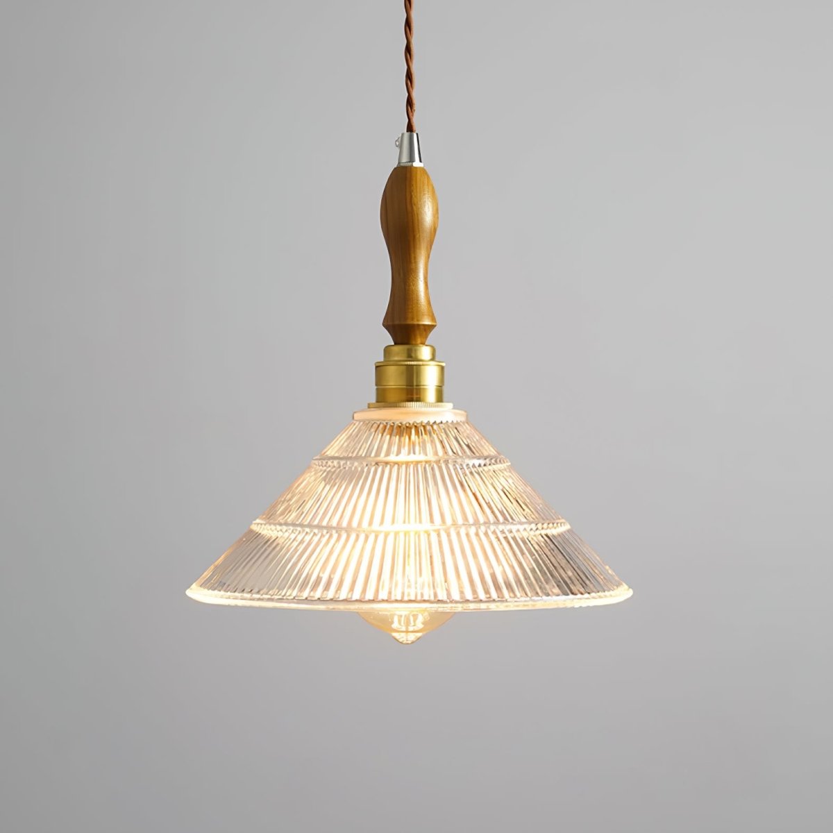 RippleGlass Vintage Hanglamp - Tijdloze Plafondlamp Voor Keuken en Eetkamer