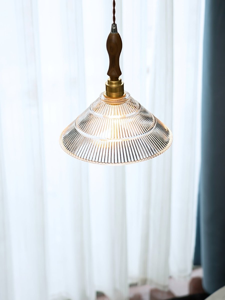 RippleGlass Vintage Hanglamp - Tijdloze Plafondlamp Voor Keuken en Eetkamer