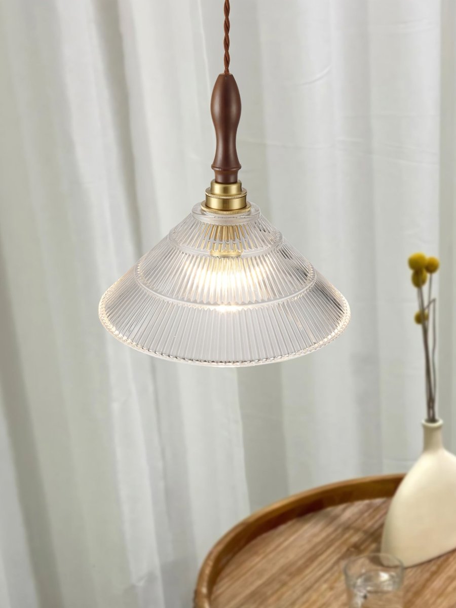 RippleGlass Vintage Hanglamp - Tijdloze Plafondlamp Voor Keuken en Eetkamer