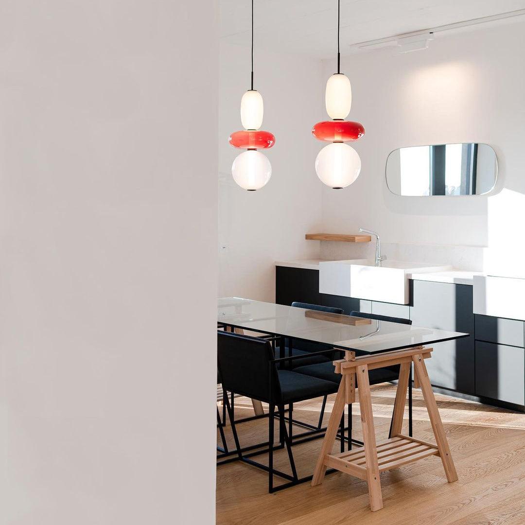 LumaSphere™ Glazen Hanglamp – Moderne LED Verlichting met Kleurrijk Design voor Stijlvol Interieur