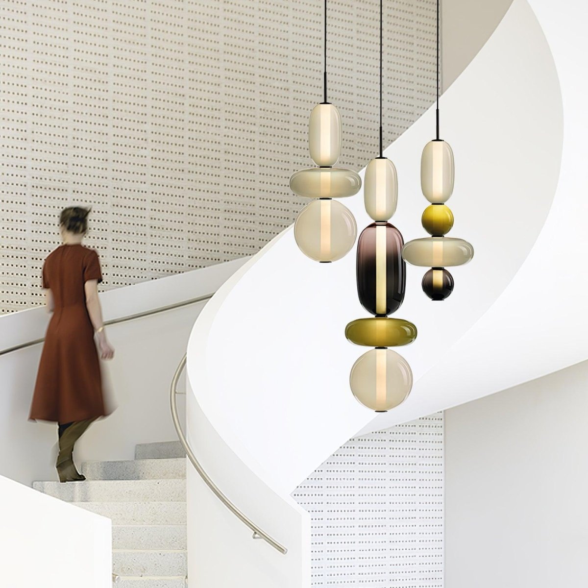 LumaSphere™ Glazen Hanglamp – Moderne LED Verlichting met Kleurrijk Design voor Stijlvol Interieur