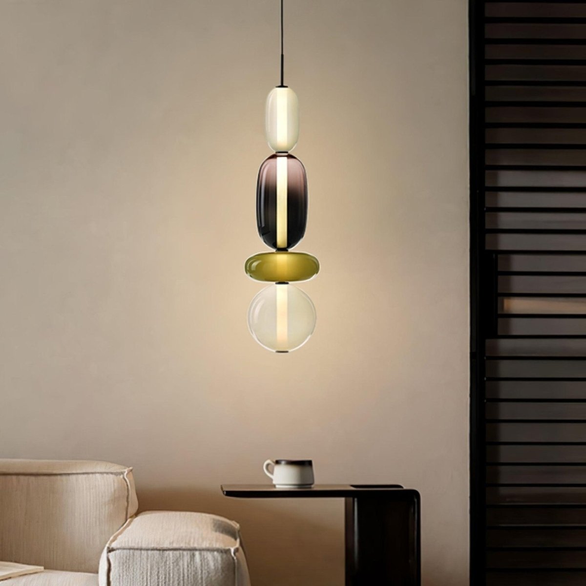 LumaSphere™ Glazen Hanglamp – Moderne LED Verlichting met Kleurrijk Design voor Stijlvol Interieur