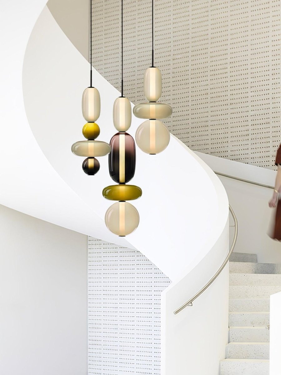 LumaSphere™ Glazen Hanglamp – Moderne LED Verlichting met Kleurrijk Design voor Stijlvol Interieur