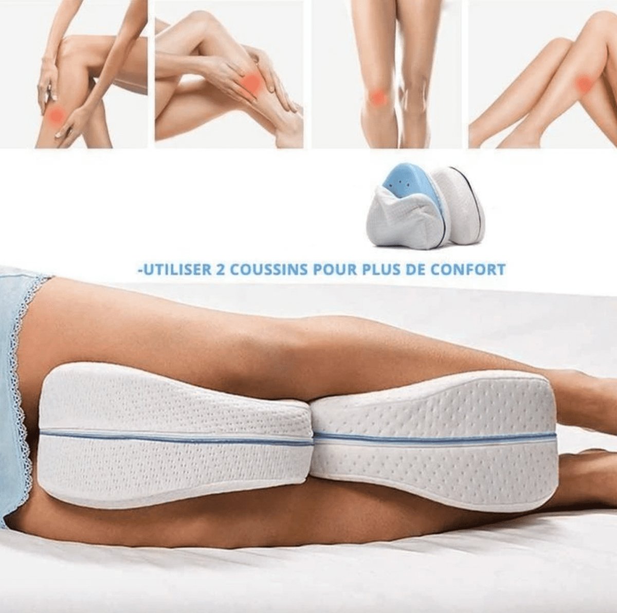 OrthoKnee™ Kniekussen voor in Bed - Voor Zijslapers en Rugslaper