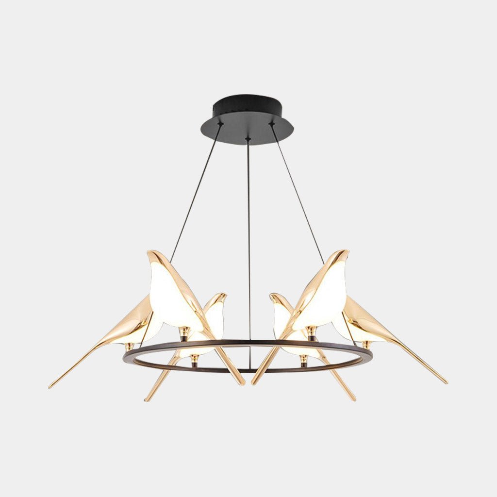 Avia Unieke Magpie LED Kroonluchter - Creatieve Pendelarmatuur met Vogel Design