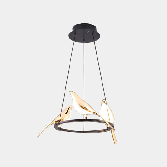 Avia Unieke Magpie LED Kroonluchter - Creatieve Pendelarmatuur met Vogel Design