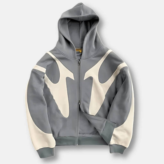 Raven™ Streetwear Hoodie met Ritssluiting – Comfortabele Y2K Stijl voor Mannen