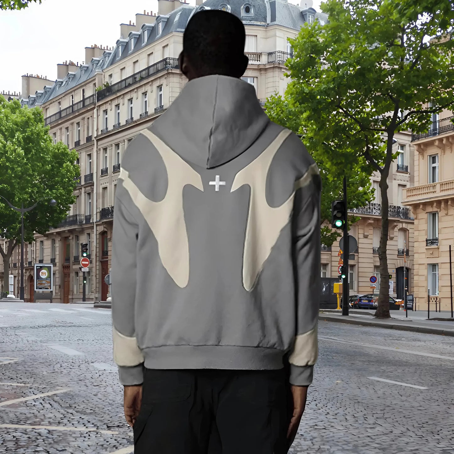 Raven™ Streetwear Hoodie met Ritssluiting – Comfortabele Y2K Stijl voor Mannen