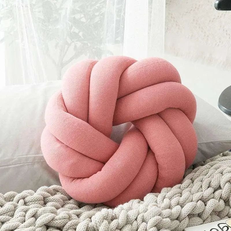 Knoopkussen van Katoen - Decoratief Knot Kussen voor Woonkamer en Slaapkamer