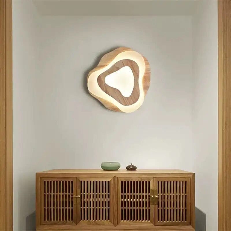 Moderne Houten LED Plafondlamp - Design Sfeerverlichting voor Woonkamer en Eetkamer