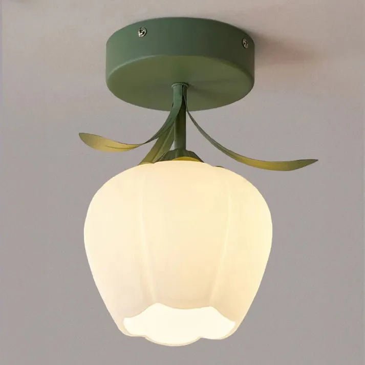 TiffaBloom™ Tiffany Plafondlamp - Vintage Bloemen Design met Glas-in-lood