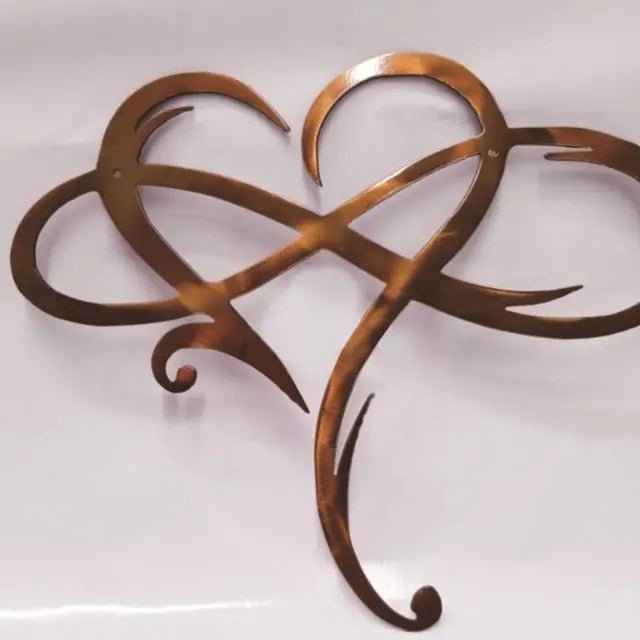 Infinity Hart Wanddecoratie - IJzeren Kunstwerk voor Romantische Sfeer