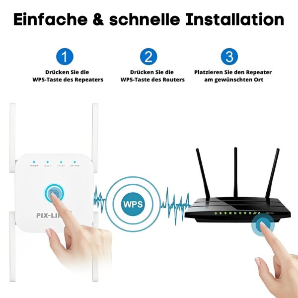 SignalBoost WiFi Repeater - 1200Mbps Dualband Versterker Voor Sneller Internet