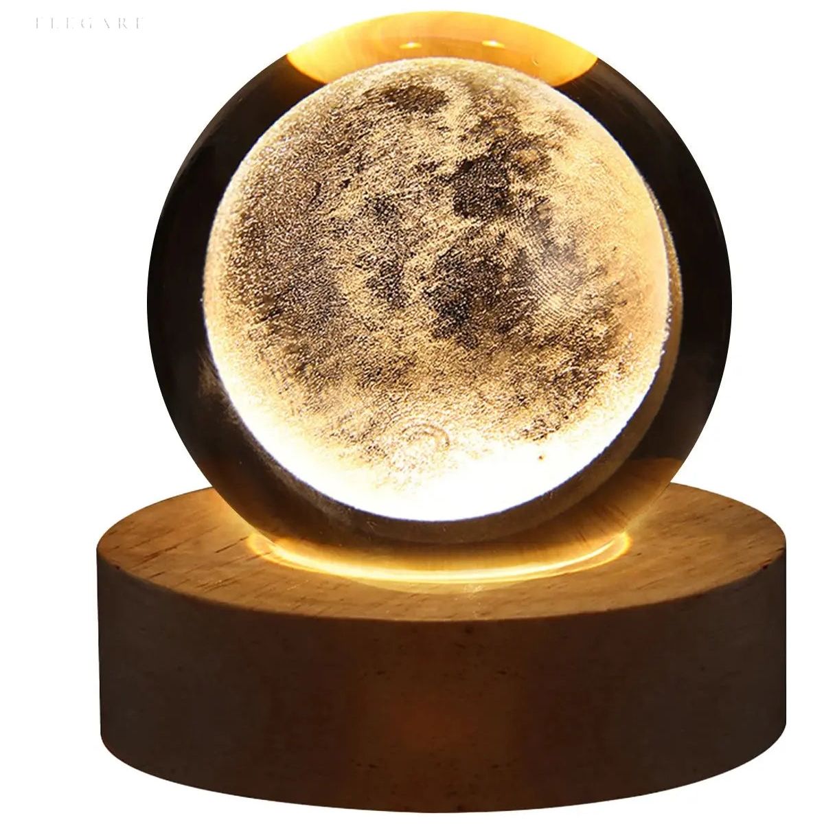 Galaxy Glow Kristallen Lamp - 3D LED Tafellamp voor Magische Sfeer en Astronomische Decoratie